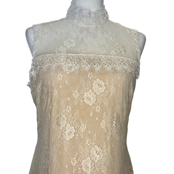 Jessica McClintock Vintage Lace Victorian Dress Evening Formal Size SMALL Ladies - Picture 5 of 10